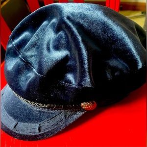 Blue Velvet Fisherman/Newboy cap hat